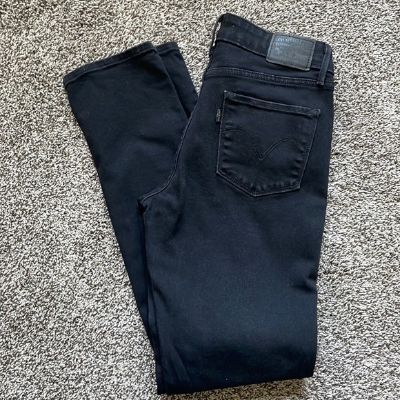 Women’s Levi’s Mid Rise Skinny Jeans Black Size 6 - Picture 2 of 15